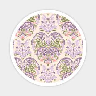 Rococo Style Pastel Floral Design Magnet